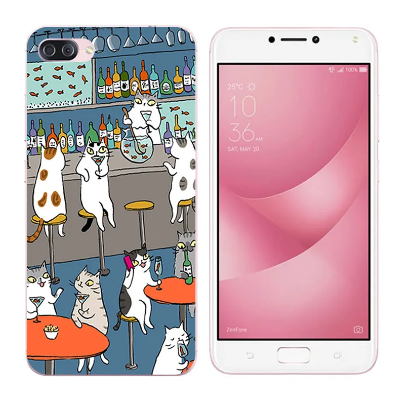 Silicone Cases For Asus Zenfone 4 Max ZC520KL 5.2&quot DIY Soft TPU Back Cover Pine Printing |
