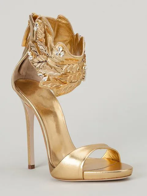 Gold designer shoes Clearance