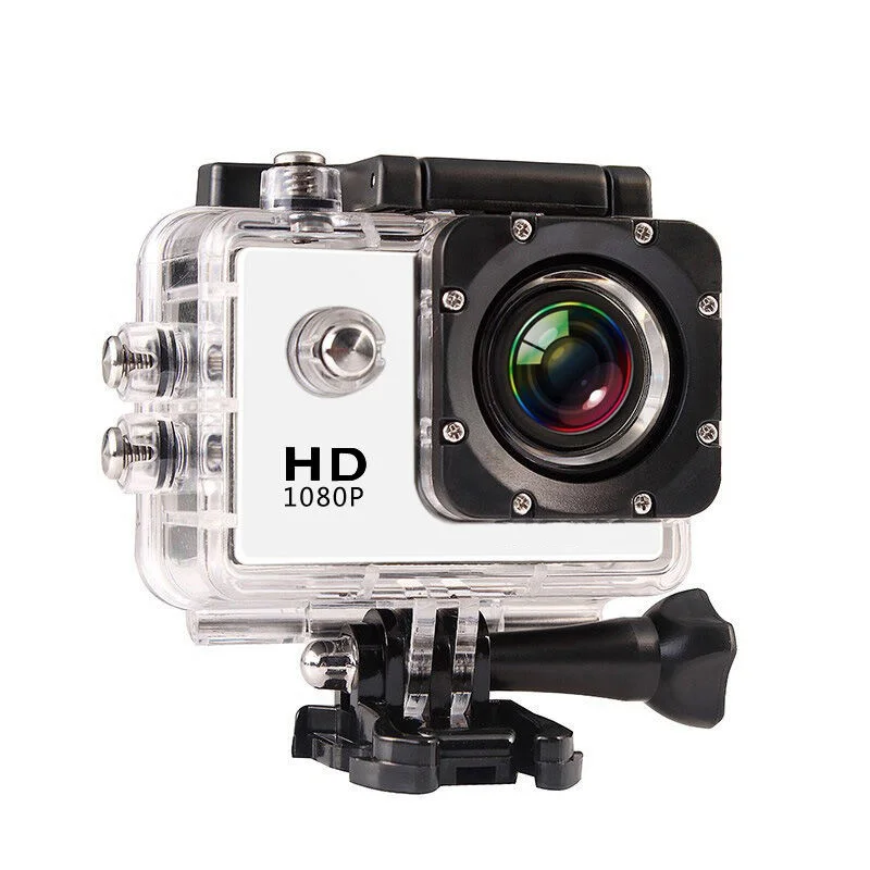 White HD 1080 P Мини Спорт камера водостойкий Micro видео Cam с 2 дюймов ЖК дисплей экран автомобиля велосипедная видеокамера Открытый Малый действие регистраторы - Цвет: White