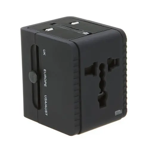 CES Hot 2 USB Универсальное зарядное устройство для путешествий US EU UK AU Plug Black |