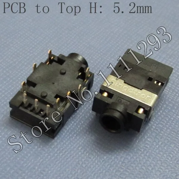 Разъем аудиоразъема для наушников 10 шт./лот Acer Asus Dell etc S/PDIF Out Jack PCB to Top H: 5 2 мм |