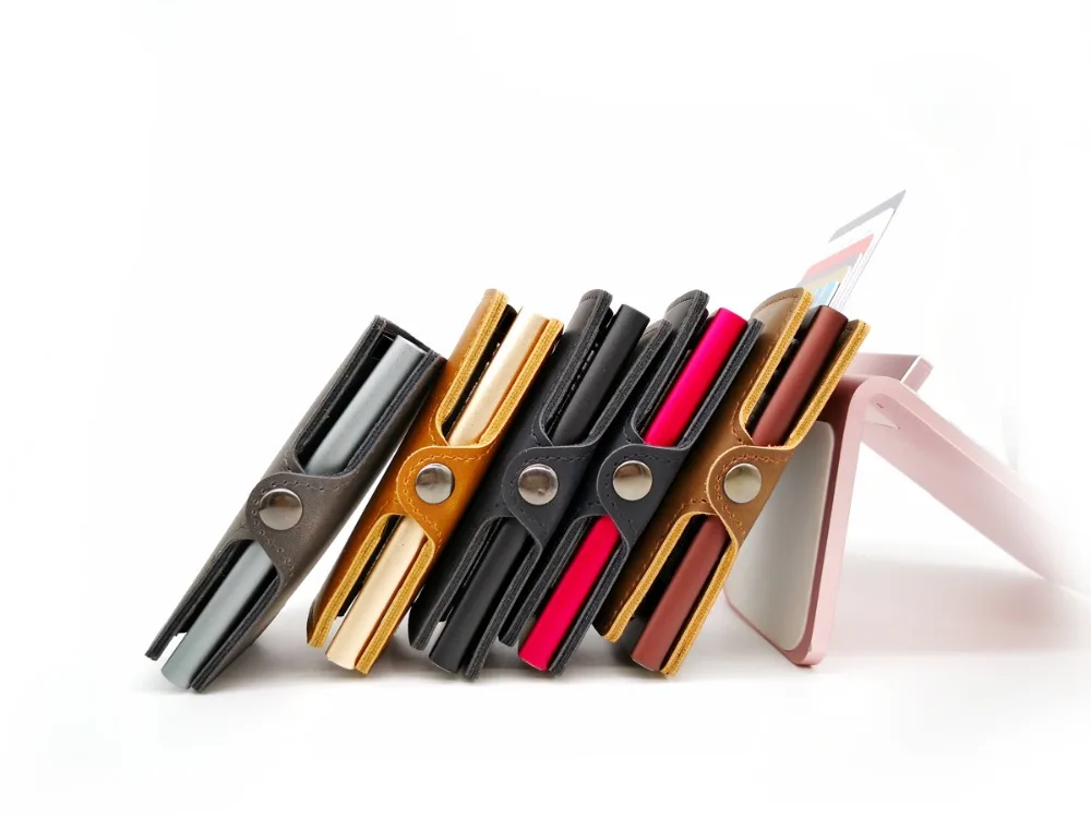 Casekey, роскошный мужской мини-кошелек из углеродного волокна, всплывающий Rfid, мужской тонкий кожаный кошелек для безопасности кредитных карточек, Карманный держатель, кошелек