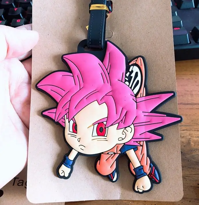 Мультфильм Dragon Ball Вегета Сон Гоку фигурка мягкая резиновая бирка для багажа посадочный талон мешок бирки Висячие мешки с орнаментом