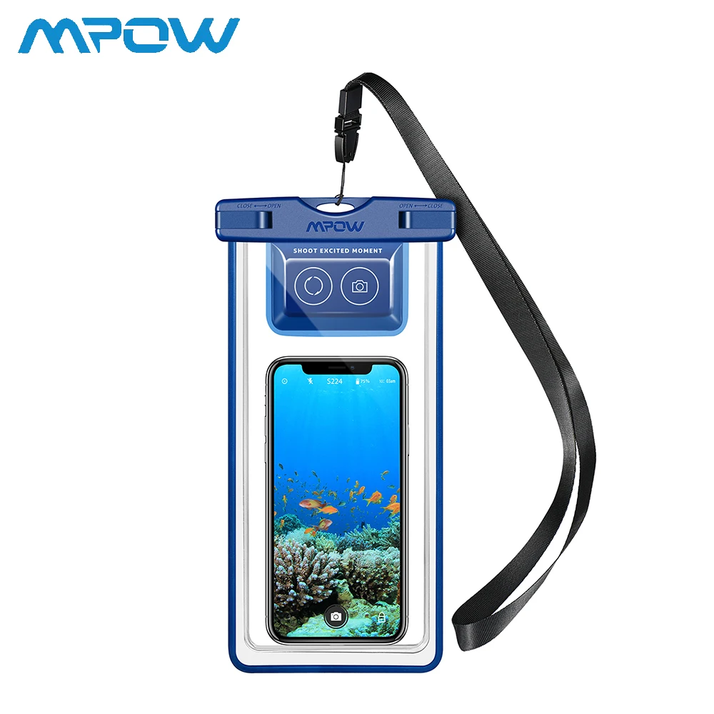 Mpow IPX8 водонепроницаемый чехол для телефона, сумка для плавания, остающийся сухим под водой, Сумка с Bluetooth контроллером для iPhone X 8 pochette etanche