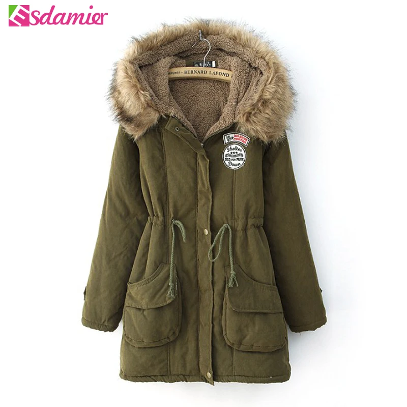 Пуховик женский армейский зеленый с капюшоном XXXL|womans coat with fur|fashion women coatwomen |