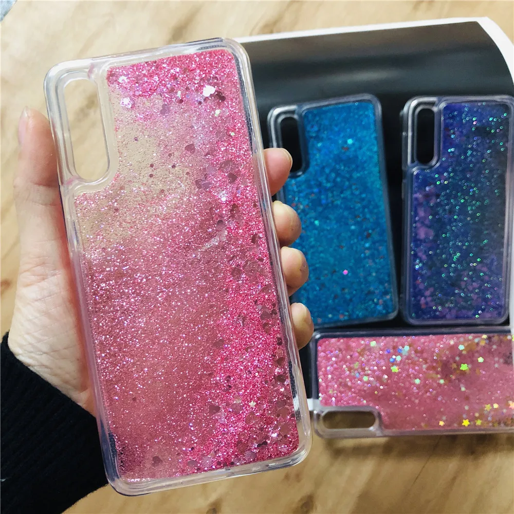 Чехол для Samsung Galaxy A50 A30 A70 A20 A10 A7 2018 A6 A8 Plus S8 S9 S10 S10e M30 M20 чехол с жидким блеском и
