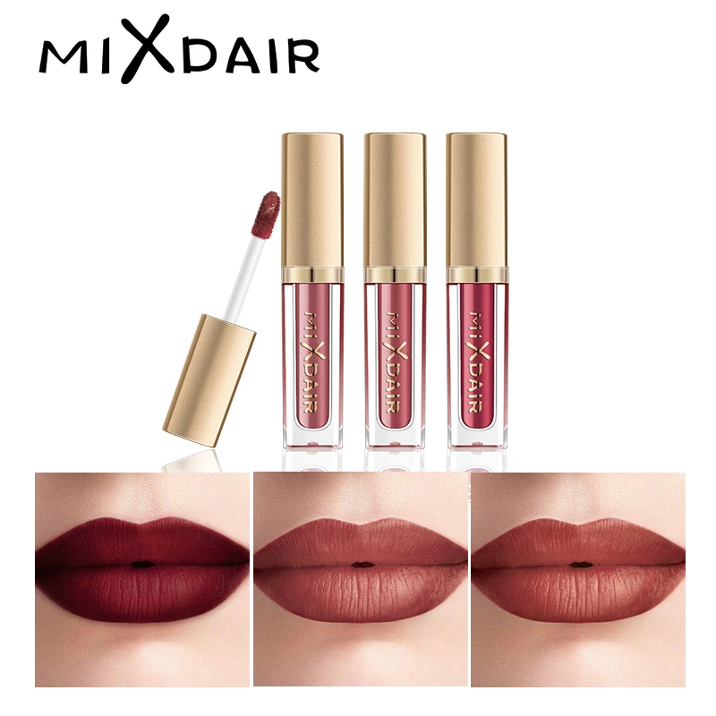 MIXDAIR, 6 цветов, матовый блеск для губ, мерцающий блеск, набор, жидкая помада, тени для век, макияж для лица, хайлайтер, Алмазный пигмент