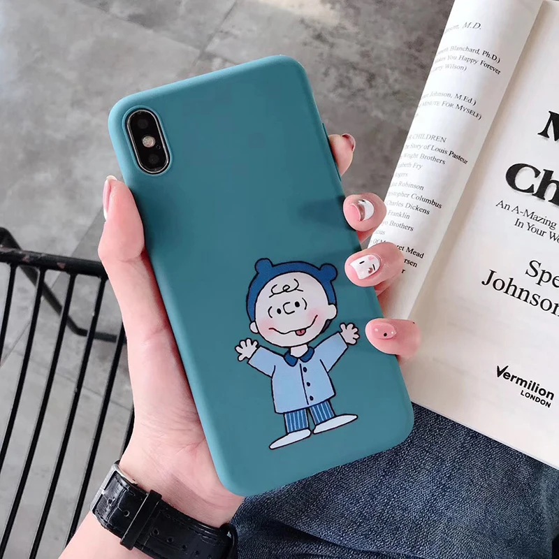 Милый чехол для телефона с рисунком из мультфильма "Charlie коричневый Lucy" для iphone 11 Pro Xs MAX XR X 6 6s 7 8 plus, мягкий чехол-накладка из ТПУ