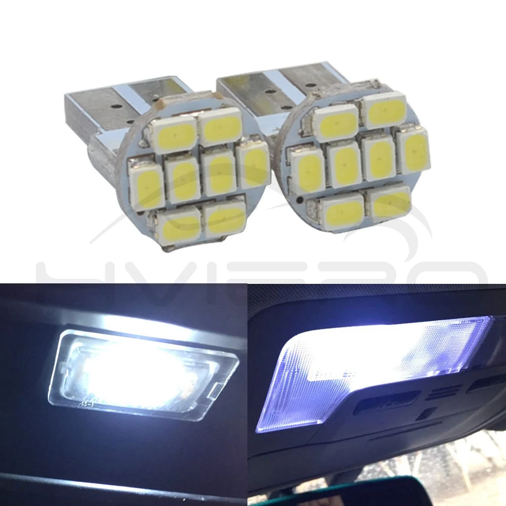 8SMD 10X Белый T10 W5W 194 168 9smd 1206 3020 9 светодиодный Автомобильный светодиодный авто мобильный габаритный фонарь интерьерные лампы запасное освещение 12 В постоянного тока - Испускаемый цвет: 8SMD