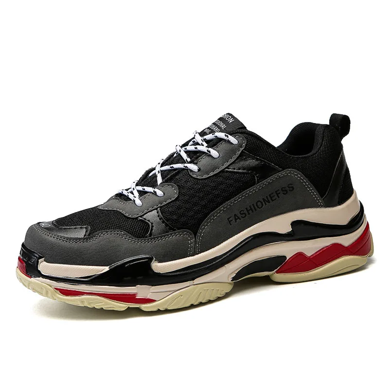 Official Original Classic Men Authentic Air Cushion Ultra Running Dad Sneaker Triple S Outdoor Sport Soldier Boost Sta Shoes - Color: Black
