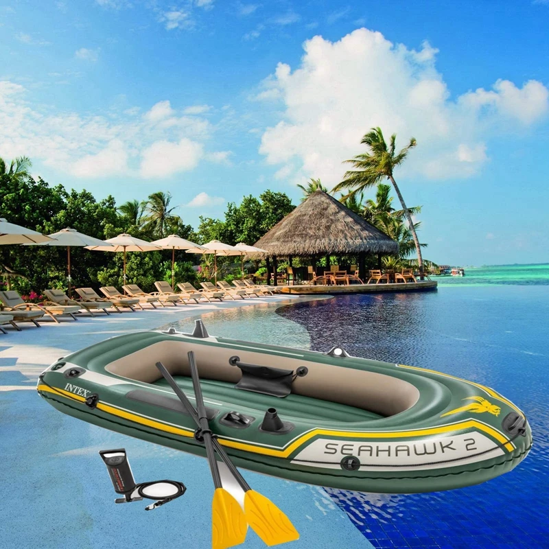 Спортивная серия Intex Seahawk 2 человека надувная лодка для рыбалки отдыха реки озера