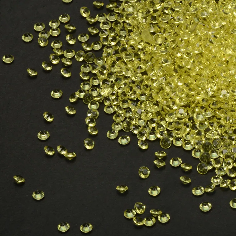 Оптовая продажа 2000 шт 4 5 мм желтый алмаз свадебный стол разброс Акриловые