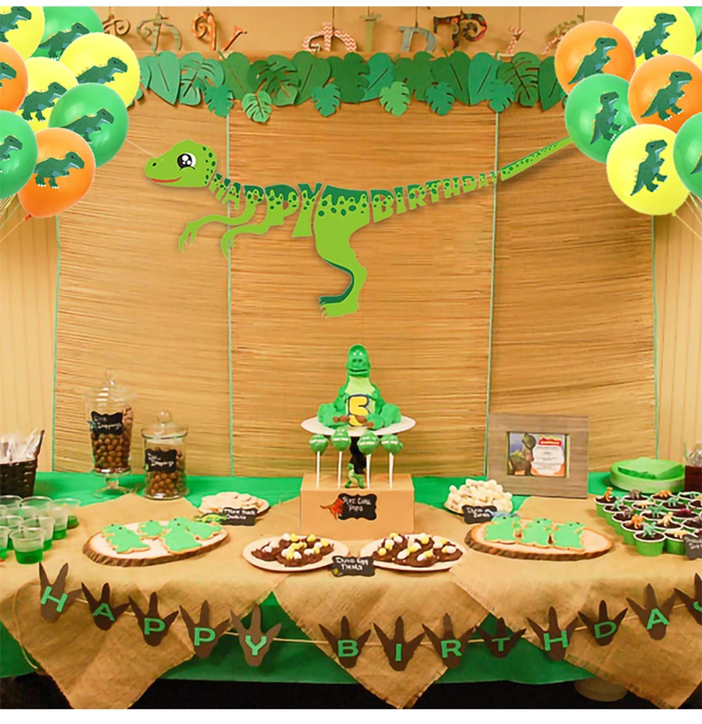 10 шт. дюймов 12 дюймов мультфильм Динозавр зеленый желтый шар Baby Shower детская вечеринка с днем вечерние рождения шар Вечеринка DIY украшения