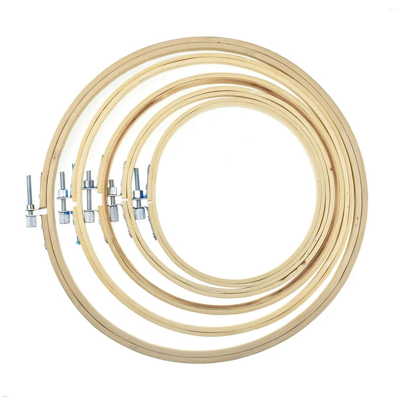 Бамбуковый обруч для вышивки с круглой петлей 5 размеров | Дом и сад