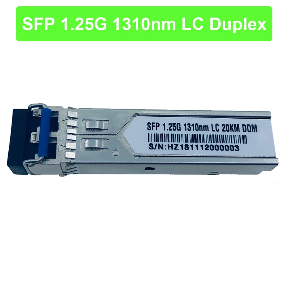1,25 Гбит/с км 20 км LC 1310nm волокно sfp горячий Подключаемый модуль DDM 20 км SFP Модуль LC коммутатор совместимый gigabit ethernet sfp модули