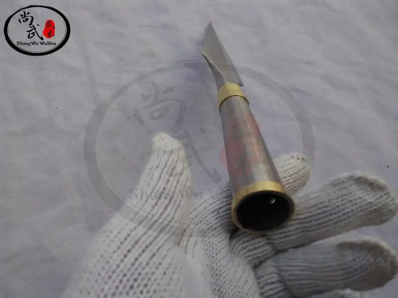 Высокое качество ушу головка копья красная кисточка наконечник Высокая производительность нержавеющая сталь красная кисточка копье медь латунь группа боевые искусства