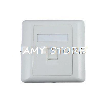 Белая настенная панель с разъемом RJ11 для телефона RJ45 розетка одной розеткой