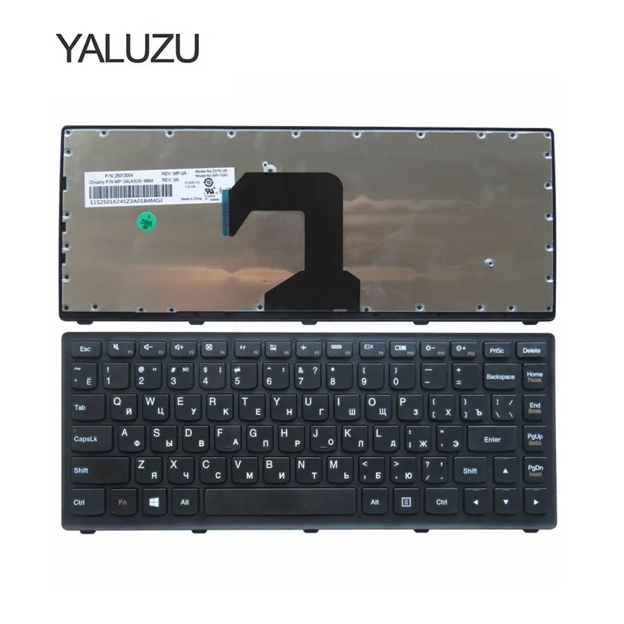Русская клавиатура YALUZU для Lenovo Ideapad S300 S400 S400U S400T S405 MP 11K93SU 6865 T3E1 RU BNI S415 с