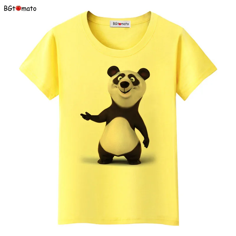 Футболка женская с 3d-рисунком панды милая забавная брендовая летняя одежда