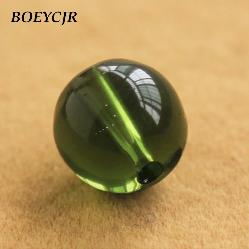

BOEYCJR 6A Quality Natural Moldavita Stone Crystal Beads For Jewelry Making 5/6/8/10/12/14mm Beads For DIY Bracelet&Necklace