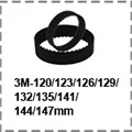 SUMRAY Ремень ГРМ HTD 3M-210/213/216/219/222/225/228/231/234/237 мм Шаг Длина резиновые водителя Ремни для 3M шкивов, комплект из 2 предметов