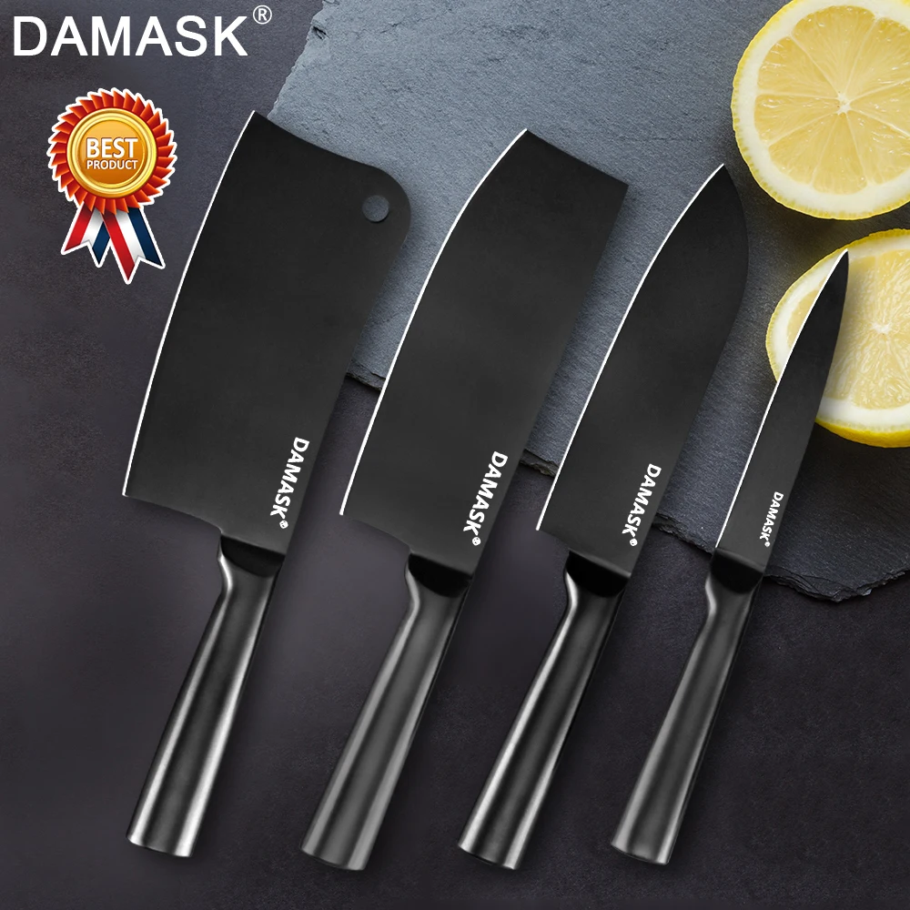 Damask 4Cr14mov нож из нержавеющей стали Santoku режущий Nakiri универсальный кухонный