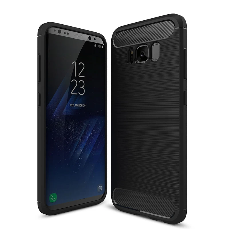 Углеродное волокно чехол для samsung Galaxy S8 S9 плюс S6 S7 край J7 Neo Nxt Core MAX J5 J3Pro J1 мини J2 Prime A3 A5 A7