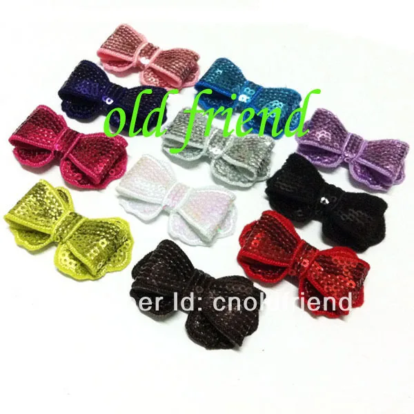2 &quotбанты для волос с блестками 11 цветов в наличии бесплатная доставка 120 шт./лот |