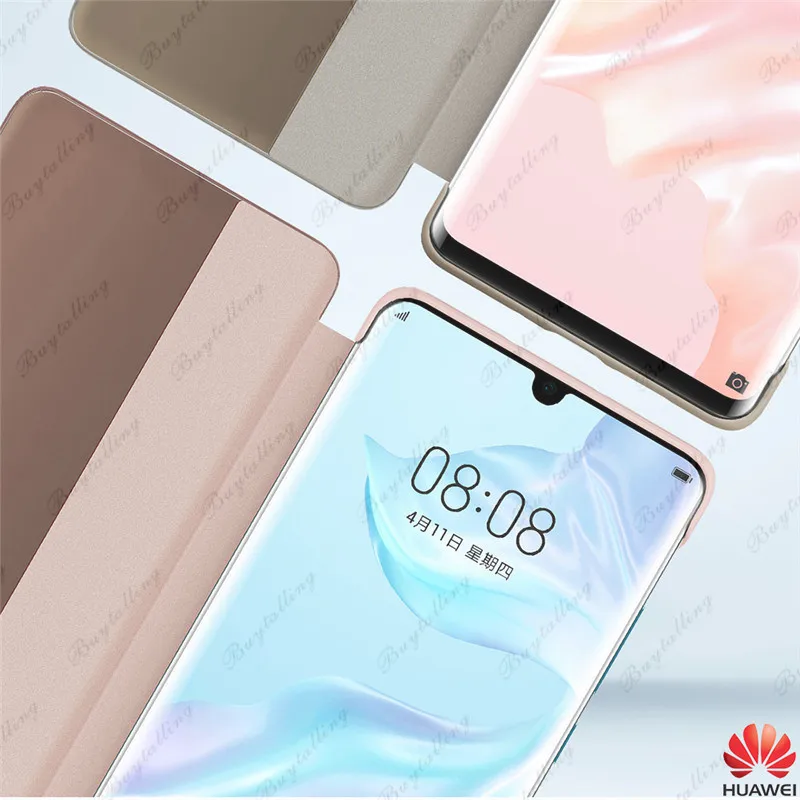 Официальный huawei P30 Pro Чехол с зеркальным окном и функцией пробуждения/сна чехол с откидной крышкой для huawei P30 чехол Smart View чехол