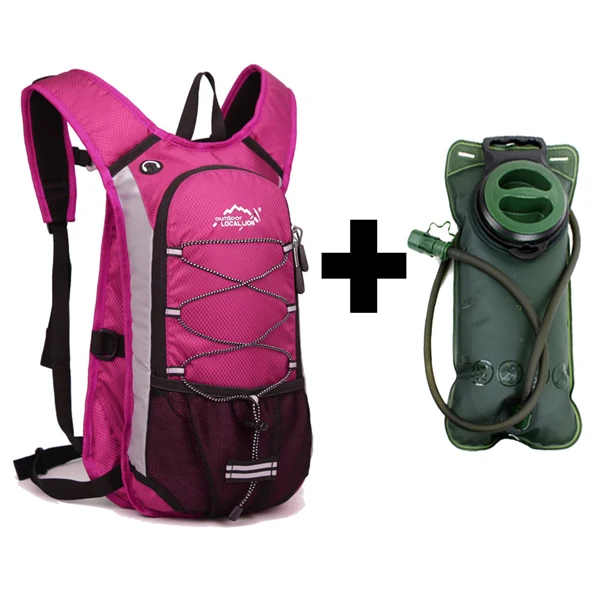 Pink and water bag Местный лев 12л Горный рюкзак, велосипедная сумка, сумка для путешествий, бега, спорта, велоспорта, рюкзак, сумка для воды, дорожная MTB велосипедная сумка - Цвет: Pink and water bag