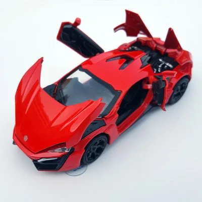 red Коллекционная модель автомобиля игрушки 1/32 масштаб сплав Lykan Hypersport Форсаж электронные литые под давлением Машинки Игрушки для мальчиков Дети - Цвет: red