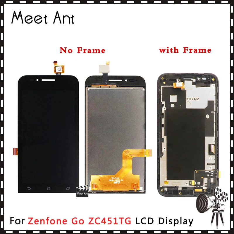 

10pcs/lot High Quality 4.5'' For ASUS Zenfone Go ZC451TG LCD Display Screen With Touch Screen Digitizer Assembly