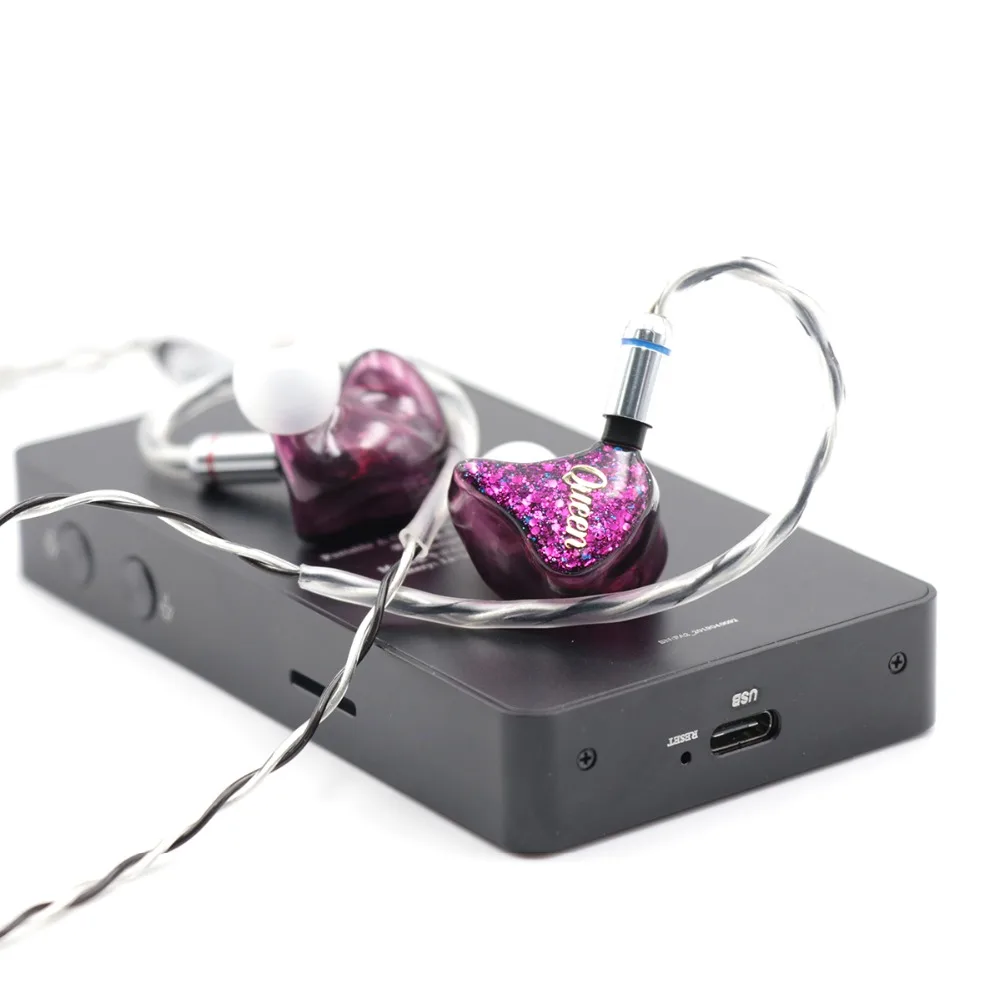 Queen Audio QM20 2BA наушники вкладыши с Ноулз сбалансированной арматуры драйверы 0,78 мм 2Pin съемный кабель