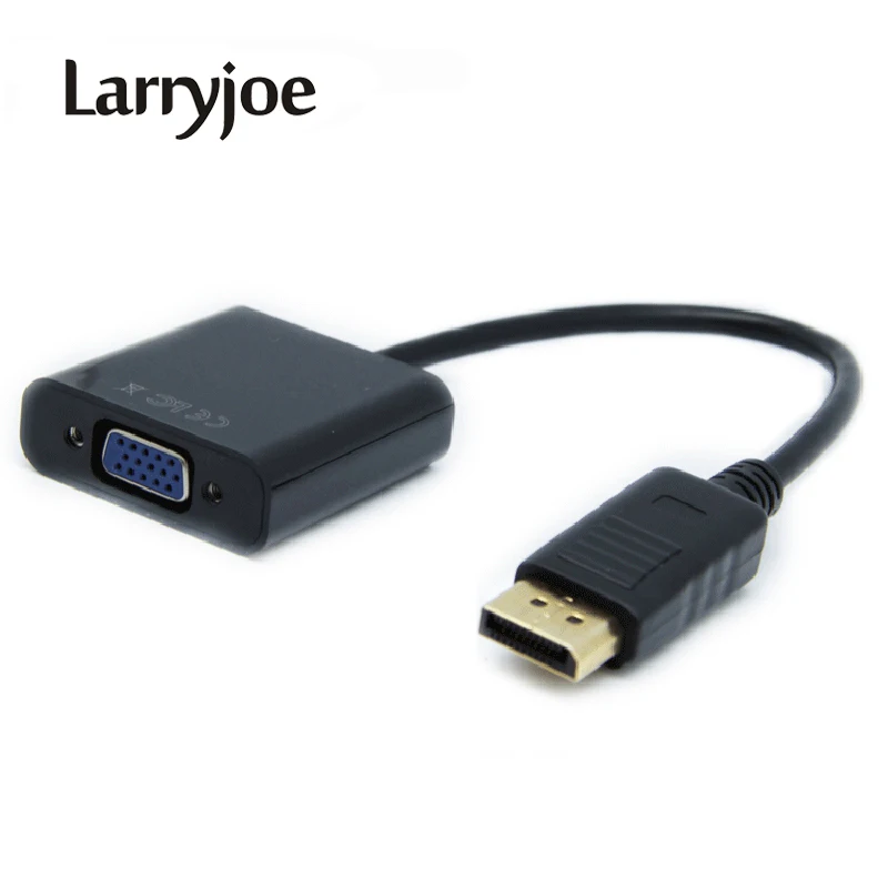 Larryjoe DP в VGA кабель 1080P позолоченный Стандартный конвертер адаптер для ТВ