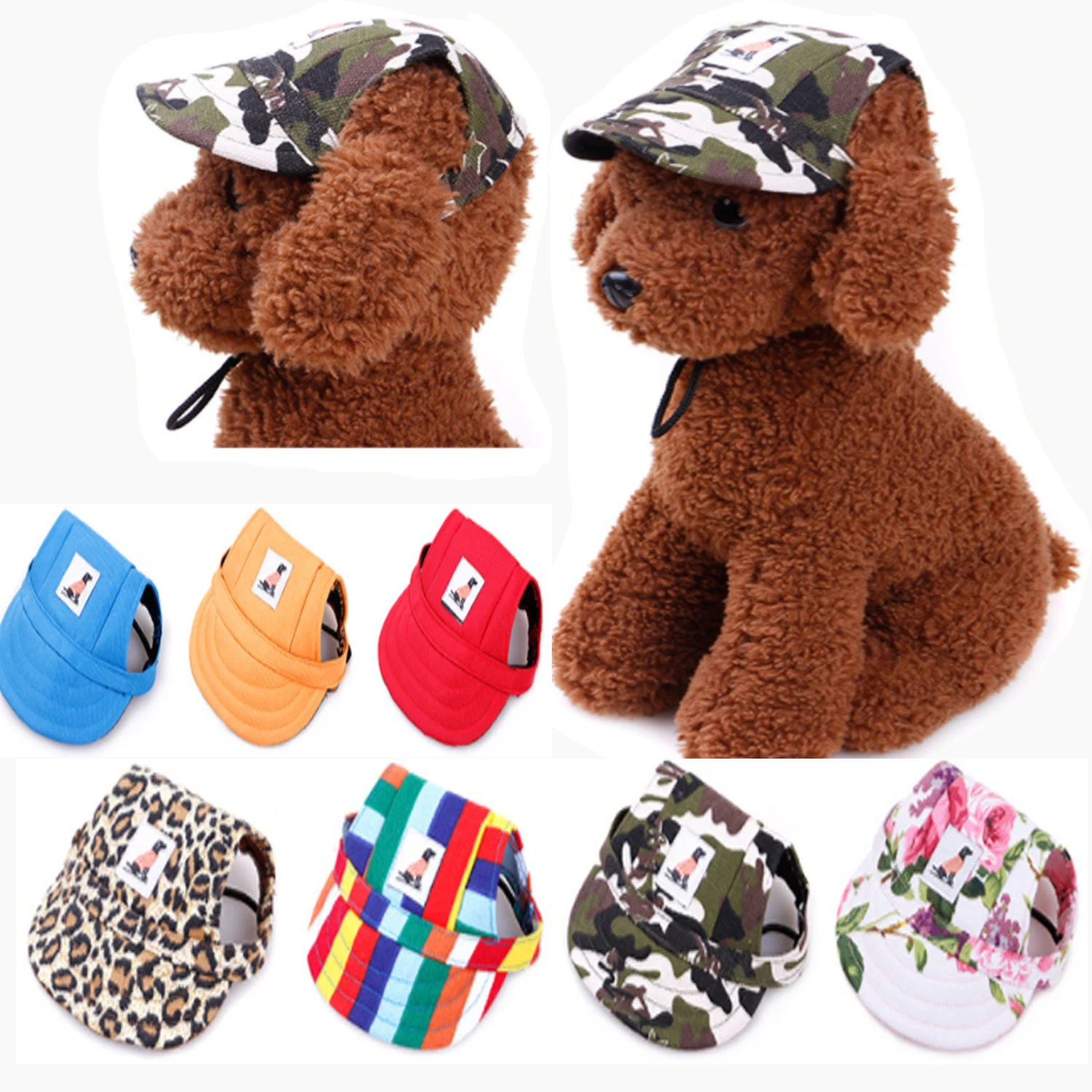 Шляпа от солнца для собак милая Повседневная хлопковая бейсболка домашних