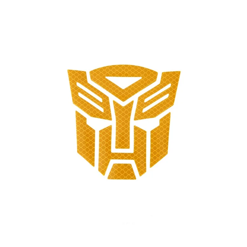yellow 3d Светоотражающаянаклейки на авто Предупреждение ющая Автомобильная наклейка трансформаторы для автомобиля логотип для автомобиля оконный Хвост Украшение кузова автомобиля Стайлинг - Название цвета: yellow