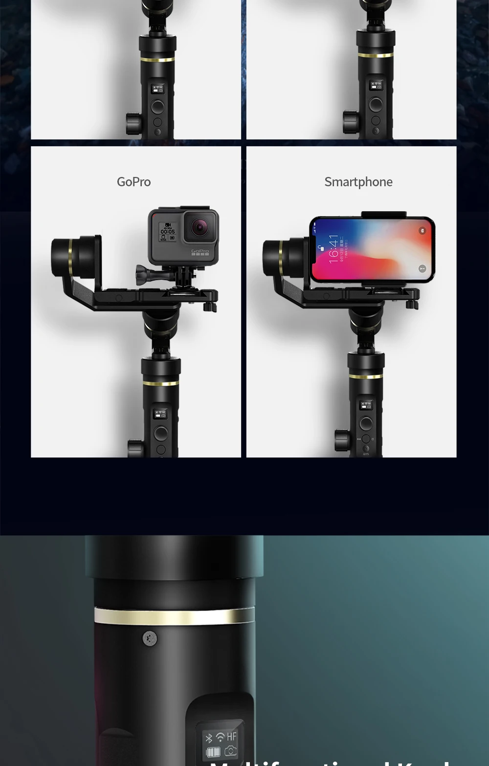 FeiyuTech G6 Plus Ручной Стабилизатор экшн-камера смартфон DSLR камера Gimbal для Gopro Hero 7 6 5 samsung s8