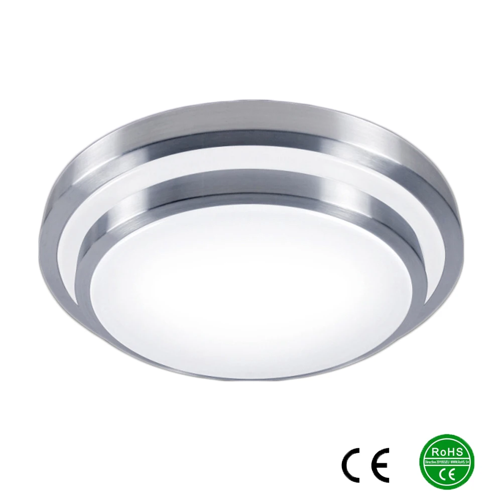 Светодиодный потолочный светильник диаметр 350 мм алюминий + акриловый