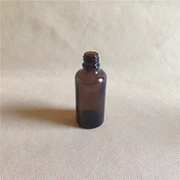 5pcs 50ml amber dropper dispensing bottles din 18mm brown essential oil bottle cosmetic glass vial with black cap