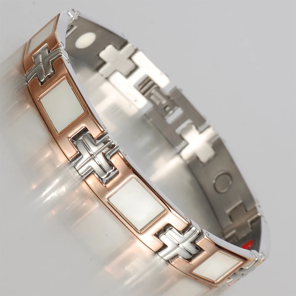 Wollet женский магнитный браслет из нержавеющей стали ювелирный цвета розового