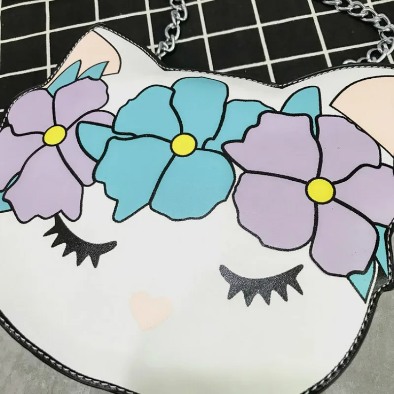 2019 New Animal Bag for Women Lady Cute Cartoon Cat Shoulder/Crossbody Mini Versatile Appliques Flap drop shopping | Багаж и сумки