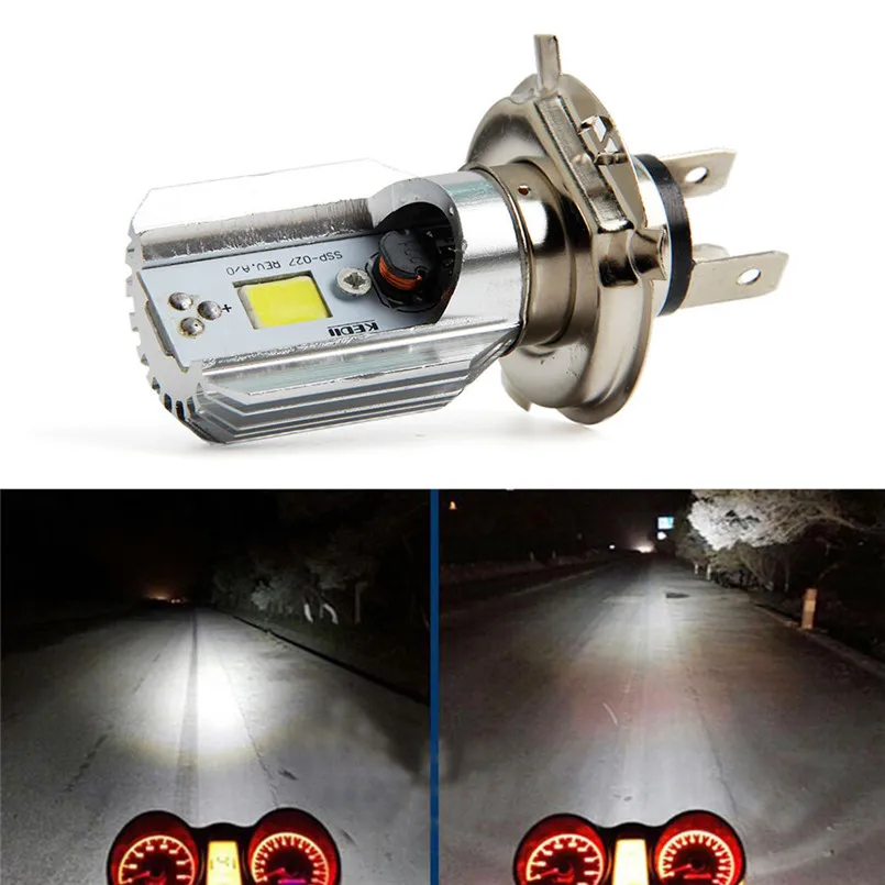 H4 светодиодные лампы для фар мотоцикла Cob Led 12 36 в 1000lm h I LampScooter Dropship #0718|Передние