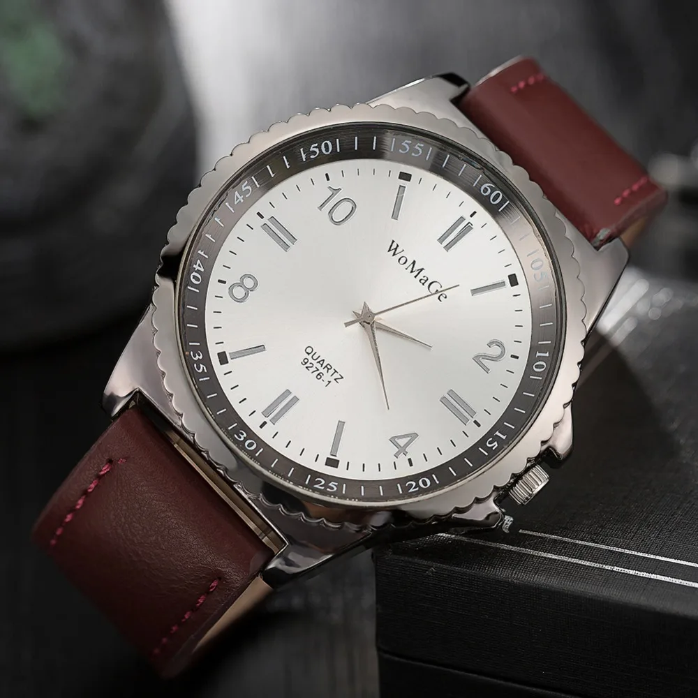 2018 новые мужские часы повседневные женские брендовые с кожаным ремешком большие