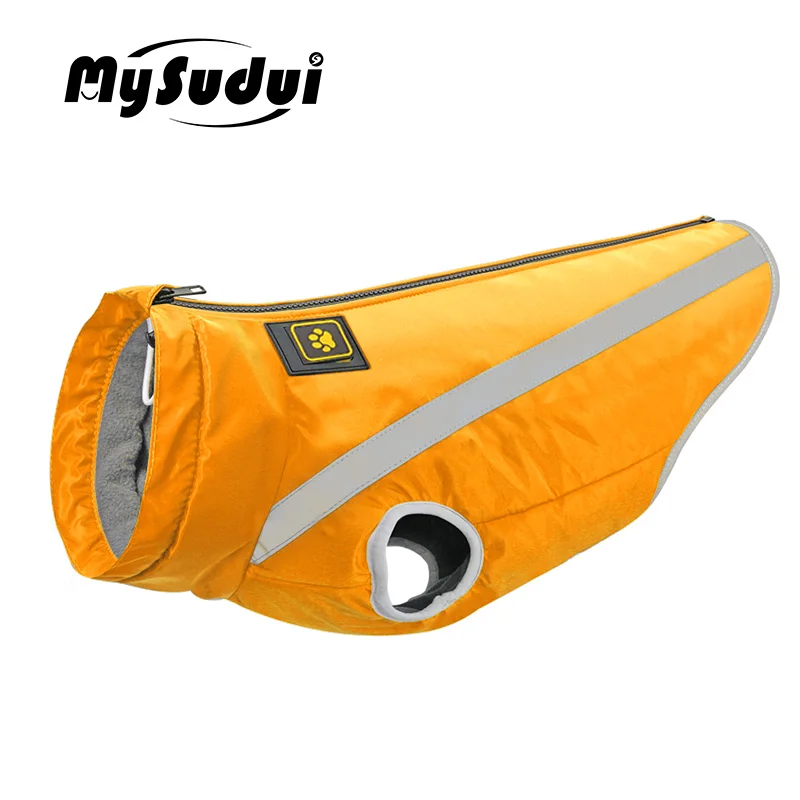 Yellow MySudui, зимняя одежда для средних и больших собак, одежда для домашних животных, светоотражающие куртки для собак, уличная куртка для собак, зимнее теплое пальто для французского бульдога - Цвет: Yellow