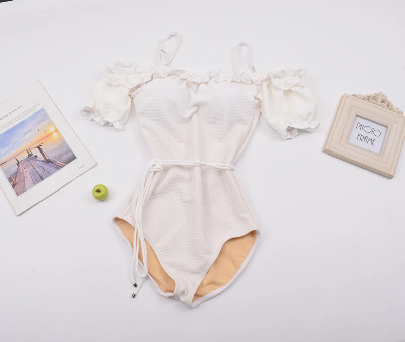 

2019 New High Waist Bikini Swimwear Women Swimsuit Push Up Women Bathing Suit one pieces Ruffle Bikini Summer Beach Wear