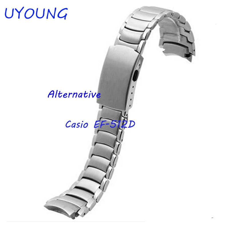 UYOUNG ремешок для часов Casio из нержавеющей стали браслет аксессуары серебристый