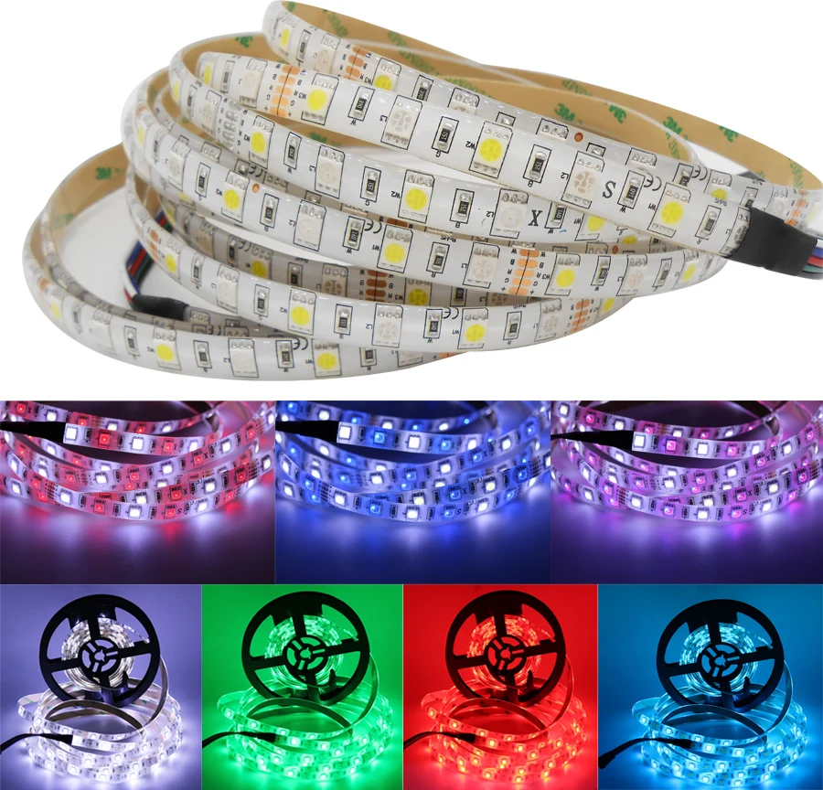 RGB RGBW RGBWW 5050 SMD светодиодные полосы света Wifi контроллер DC 12V адаптер Светодиодная