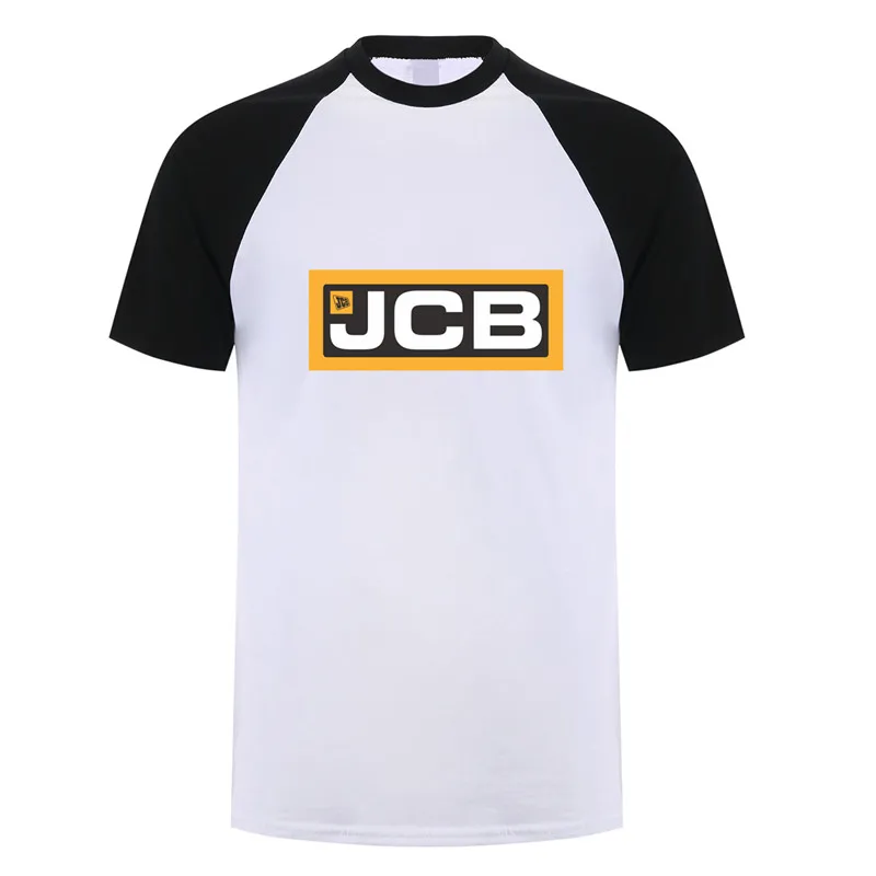 White black Sleeve Экскаватор джисиби футболки мужские топы с коротким рукавом джисиби футболки хлопок мужские футболки - Цвет: White black Sleeve