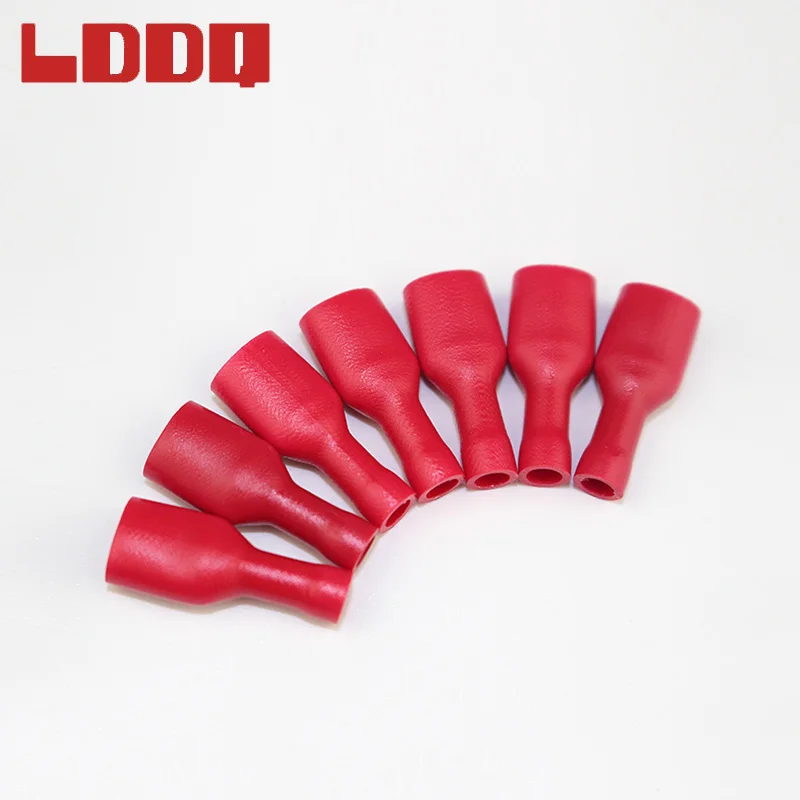 LDDQ 100 шт. красная полностью изолированная гнездовая обжимная Клемма