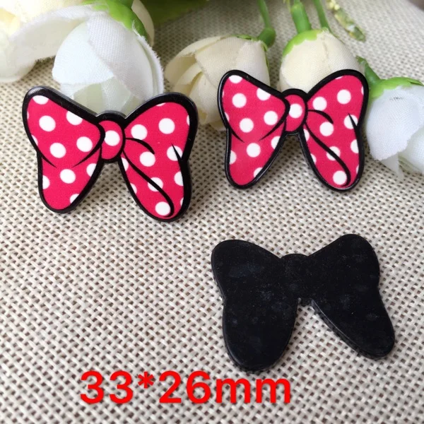 10 pieces Red bow Resin Flat Back Cartoon Character Planar DIY Craft For Home Decoration Accessories | Дом и сад